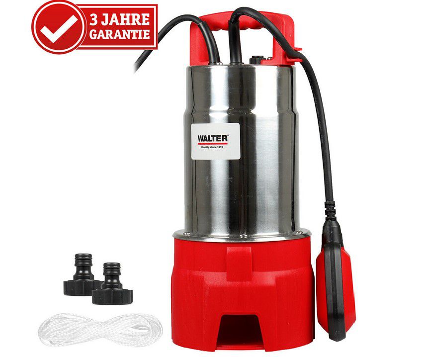 Walter 630614 Schmutzwasserpumpe 1.100 W  für 54,90€ (statt 70€)