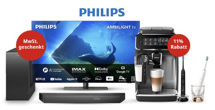 Philips Brand Week bei Media Markt   MwSt. geschenkt bei TV & Audio