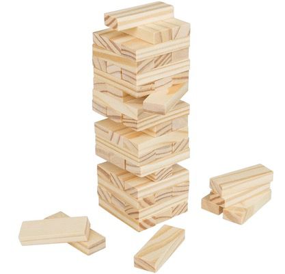 Wackelturm aus Holz Geschicklichkeitsspiel für 3,99€ (statt 8€)