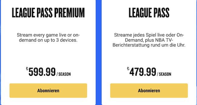 NBA League Pass Season 2023/2024 ab 16,70€ (statt 120€)   VPN notwendig