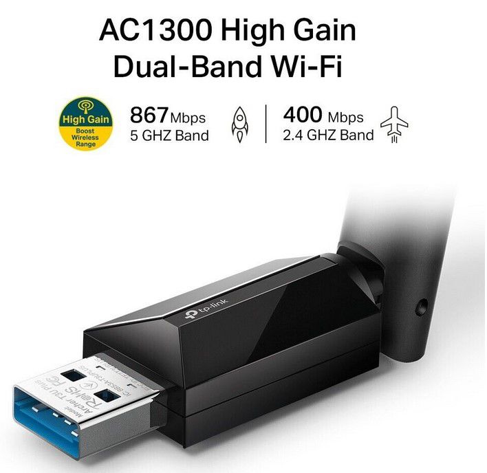 TP Link Archer T3U Plus AC1300 USB WLan Stick für 7,77€ (statt neu 20€)