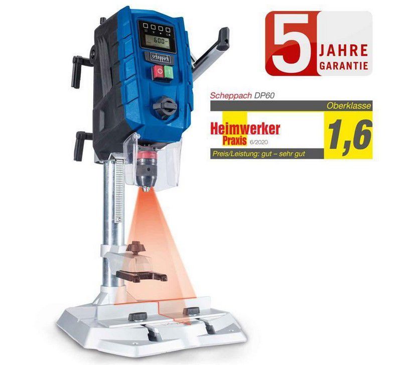 Scheppach DP60 digitale Tischbohrmaschine mit Laser für 139,90€ (statt 165€)