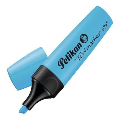 10er Pack Pelikan Textmarker 490 Leuchtblau für 4,84€ (statt 9€)