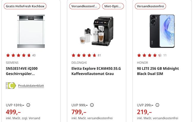 MediaMarkt Saturn Wahnsinns Schnell Verkauf Aktion   bis Mitternacht