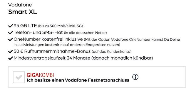 Apple iPhone 15 Pro 256GB für 529,95€ + Vodafone Allnet 95GB 59,99€ mtl. + 50€ Bonus
