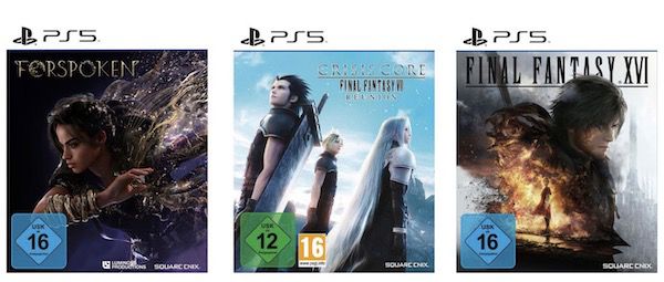 Sony PlayStation 5 Disc + FF 16 + Forspoken + Crisis Core FF VII ab 520,99€ (statt 561€)