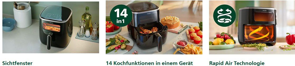 Philips Airfryer XL Serie 3000 digitales Display für 129€ (statt 190€)