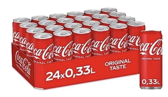 24 Dosen je 330ml Coca Cola für 13,41€ + Pfand (statt 17€)
