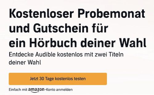 2 audible Hörbücher gratis für Neukunden   normal nur 1 Hörbuch gratis