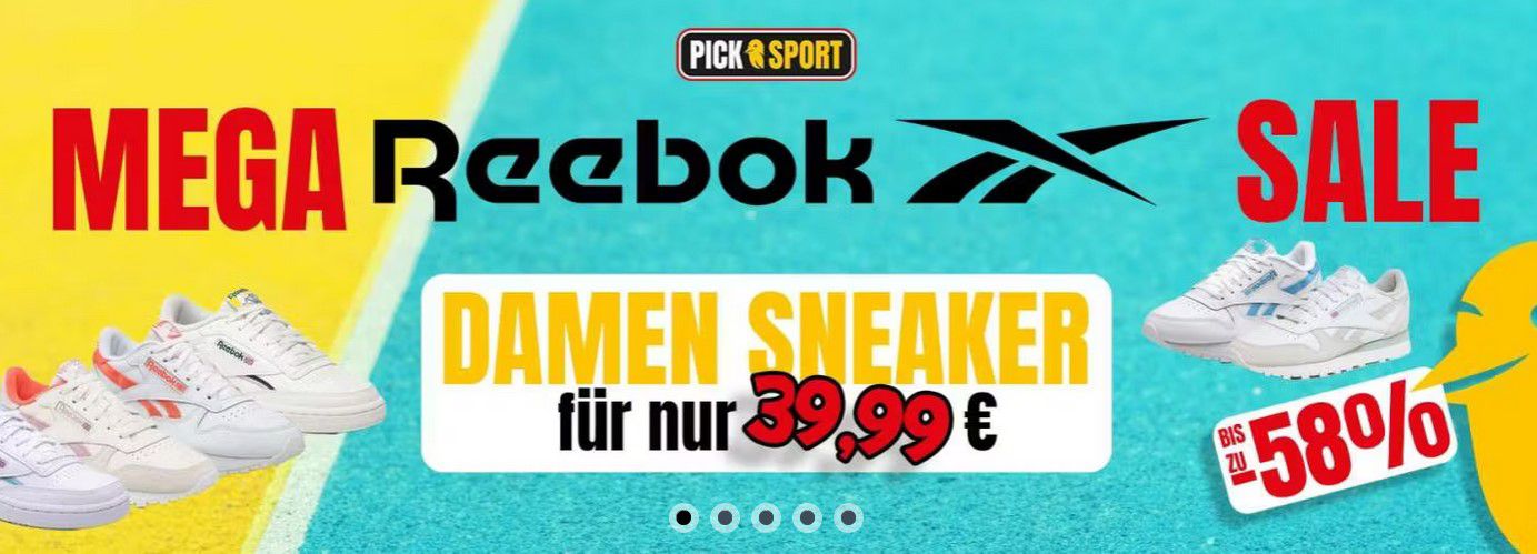 Reebok ausgwählte Damen Sneaker ab 39,99€   z.B. Reebok Classic Leather SP (statt 72€)
