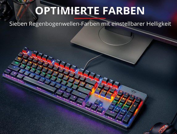 Trust GXT 865 Asta mechanische Gaming Tastatur für 19,99€ (statt 40€)