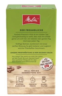 500g Melitta Auslese Klassisch Mild Röstkaffee Stärke 3 ab 3,48€ (statt 5,49€)