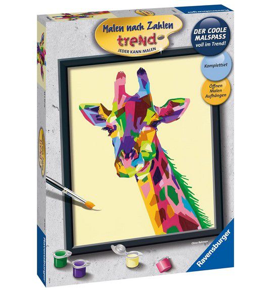 Ravensburger 28926 Malen nach Zahlen Bunte Giraffe 24 x 30cm für 9,99€ (statt 23€)