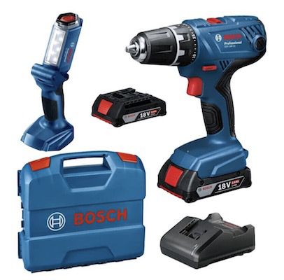 Bosch GSR 18V 21 Akku Bohrschrauber inkl. 2 x 2,0Ah Akku + Lampe für 125€ (statt 170€)