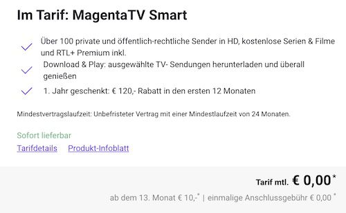 Knaller! 🤩 Telekom Magenta TV Smart inkl. RTL+ Premium für 5€ mtl. (statt 10€)