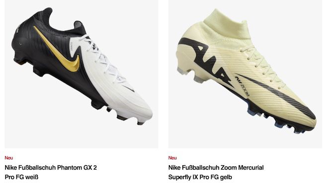 30% Rabatt auf Fußballschuhe + 10€ Extra   z.B. Nike Phantom GX 2 Pro für 102€ (statt 129€)