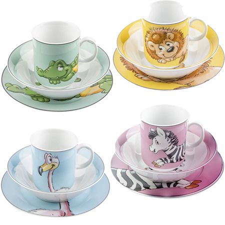 Ritzenhoff & Breker Kindergeschirr Set in 4 Designs, 3 tlg. für 15,94€ (statt 20€)