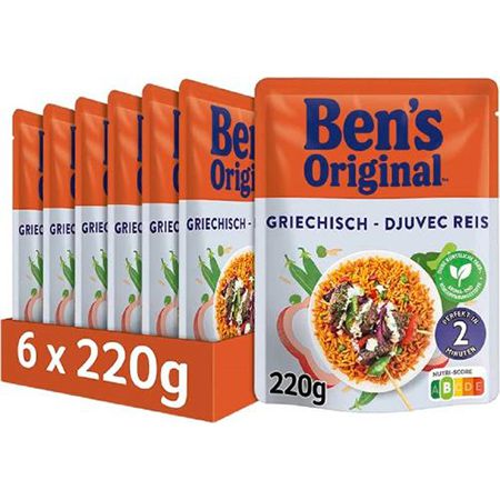 🍚 6x Bens Original Express Reis Griechisch ab 7,55€ (statt 14€) – 1,26€ je Tüte