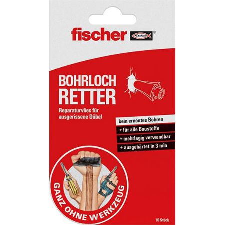 10er Pack fischer Bohrloch-Retter Reparaturvlies für 5,19€ (statt 7€)