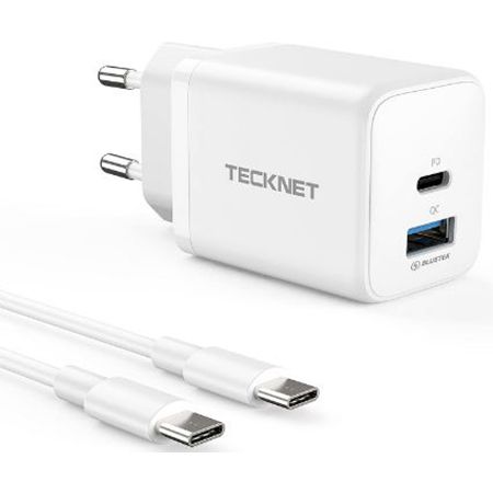 Tecknet 2-Port USB-C/A Ladegerät mit 45W für 16,99€ (statt 27€)