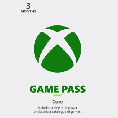 Xbox Game Pass Core &#8211; 3 Monate Mitgliedschaft für 7,29€ (statt 20€)