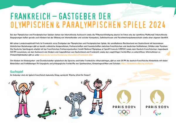 Update! Gratis: Bewegungskalender für 2024 der Deutschen Sportjugend