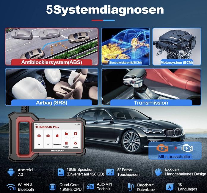 Thinkcar Plus S4 OBD2 Diagnosegerät für 89,99€ (statt 125€)