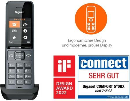 Gigaset COMFORT 520HX – DECT Mobilteil mit Ladeschale für 49,99€ (statt 63€)