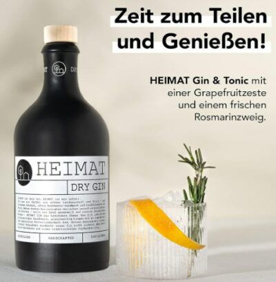 Heimat Dry Gin mit 43% Alkohol   Gin World Spirit Awards 2022 für 26,99€ (statt 33€)