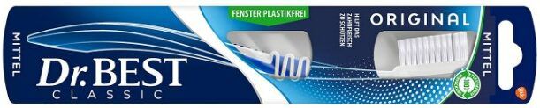 Dr.BEST Original Zahnbürste Mittel ab 0,86€ (statt 1,35€)