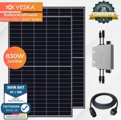 VESKA Balkonkraftwerk BKW 830/600 für 363,94€ (statt 456€)