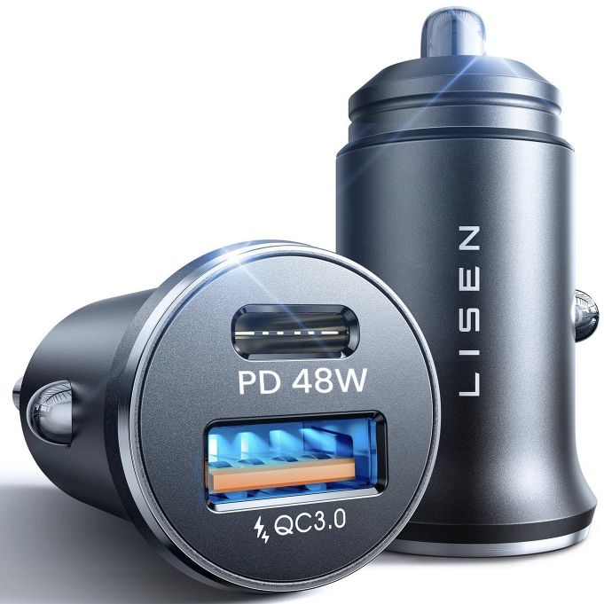 LISEN 48W PD & QC 3.0 USB C Zigarettenanzünder Adapter für 6,59€ (statt 17€)