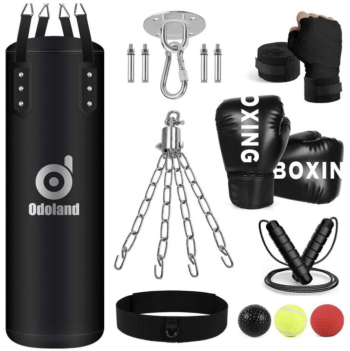 8in1 Boxsack Set (ungefüllt) mit Boxhandschuhe, Springseil etc für 42,34€ (statt 77€)