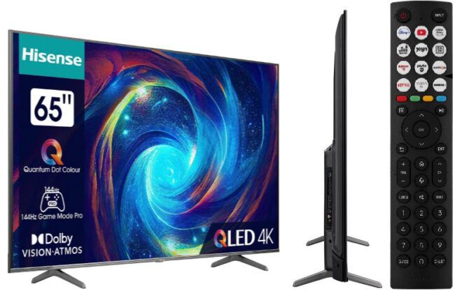 Hisense 65E77KQ PRO QLED TV mit 65 für 786,56€ (statt 814€) + 100€ Cashback