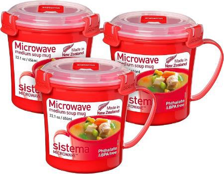 3er Pack Sistema Microwave Suppentasse, 656 ml für 11,49€ (statt 24€)