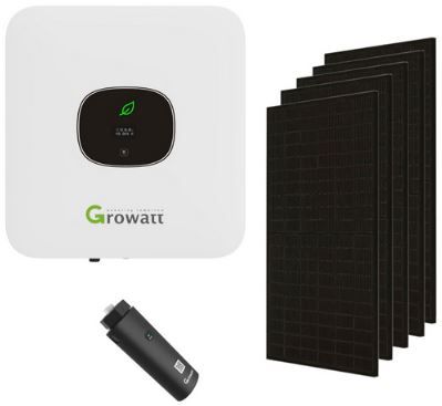 2kW JaSolar PV Anlage + Growatt MIC 2000TL X Wechselrichter ab 999€ (statt 1.599€)