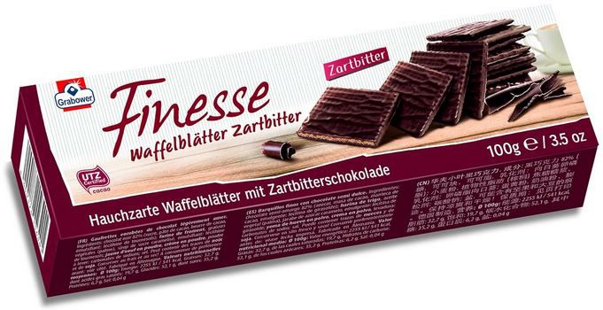 Finesse Waffelblätter Zartbitter, 100g ab 1,10€ (statt 2€)