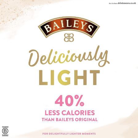 Baileys Deliciously Light Irish Cream Likör, kalorienreduziert, 0,7L ab 8€ (statt 15€)