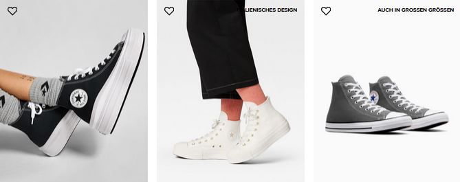 Converse: 30% Rabatt ab 100€   z.B. Converse Chuck 70 Plus für 84€ (statt 100€)