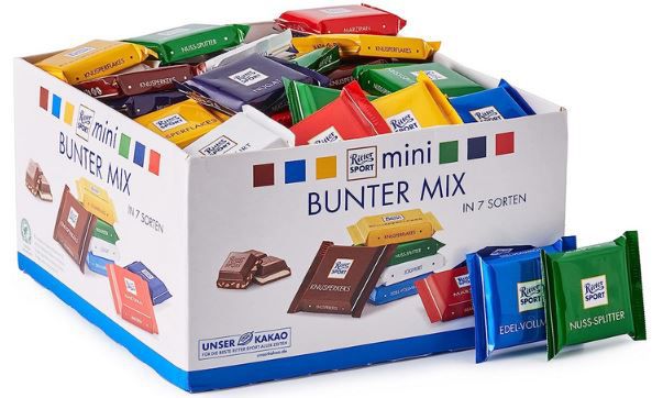 84er Pack Ritter Sport Mini Bunter Mix Schokobox ab 16,99€ (statt 23€)