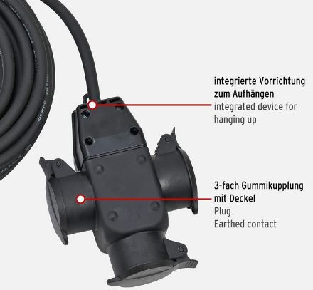 Brennenstuhl Verlängerungskabel mit 3 Fach Verteiler, 10m für 41,99€ (statt 55€)