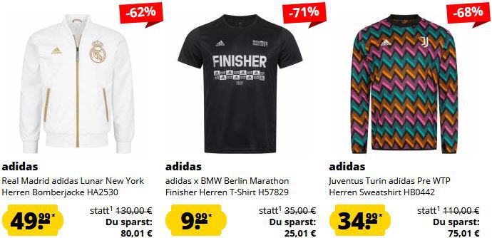 adidas Neuheiten Sale ab 9,99€ + 5€ Extra Rabatt ab 60€   z.B. Windbreaker ab 29,99€