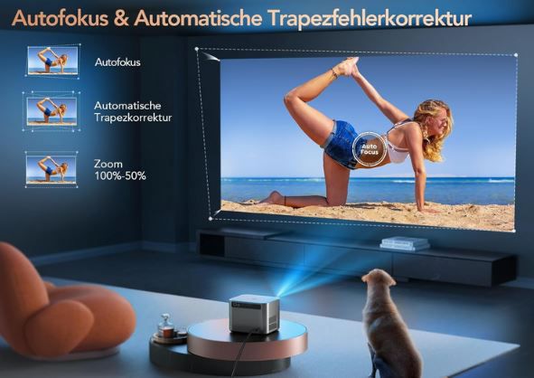 Toptro X7 FullHD Beamer BT 5.2 & 600 ANSI für 199,09€ (statt 221€)