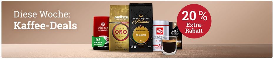 20% Rabatt auf Lavazza Kaffee   z.B. 5Kg Crema e Gusto Forte für 51,95€ (statt 69€)