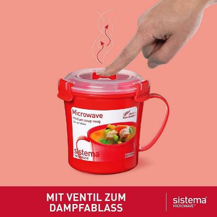 3er Pack Sistema Microwave Suppentasse, 656 ml für 11,49€ (statt 24€)