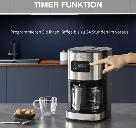 Krups KM480D Excellence Filterkaffeemaschine mit Timer für 69,99€ (statt 90€)