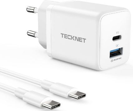 Tecknet 2 Port USB C/A Ladegerät mit 45W für 16,99€ (statt 27€)