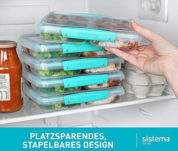 5er Pack Sistema TO GO Brotdosen mit Fächern, 820ml für 21,78€ (statt 30€)