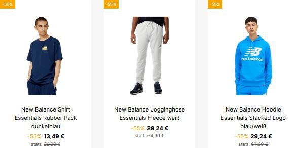 🔥 Geomix: New Balance Sale mit 80% Rabatt   z.B. Shorts für 8€ (statt 23€)