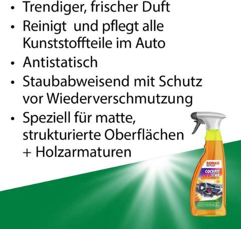 Sonax CockpitStar Kunststoffreiniger, 750ml für 7,95€ (statt 11€)